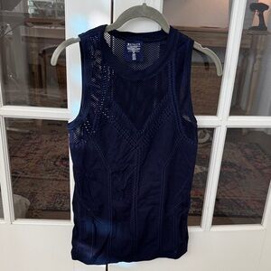 Athleta Dark Blue Mesh Tank Top